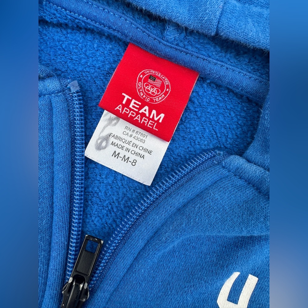 Team Apparel Blue USA Olympics Kids Hoodie - Picture 3 of 4